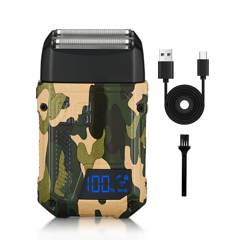 Rasoir électrique USB pour hommes, avec un temps de rasage fluide et confortable, adapté à la coupe et au nettoyage du visage: Orange