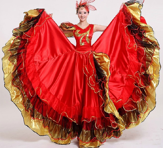 Women Flamenco Dance Dress Adult Paso Doble Dance Dress Flamenco Costume Girl Flamenco Dancing Dresses