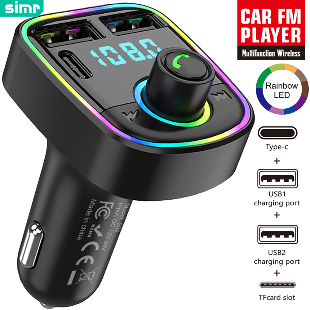 Transmetteur FM Bluetooth, modulateur d'autoradio mains libres, lecteur MP3 avec adaptateur de Charge USB Super rapide pour voiture