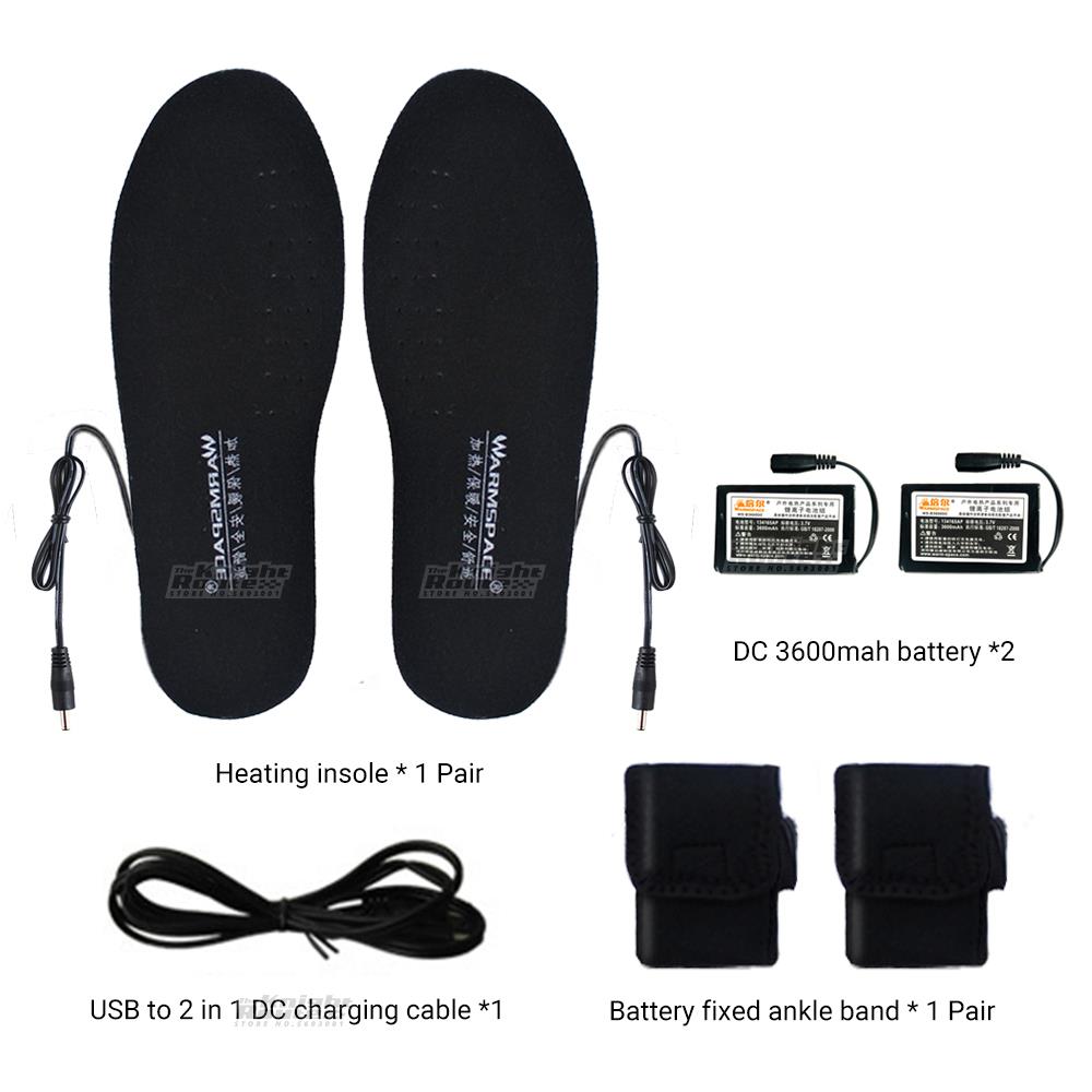 Heated Insoles Adjustable Size Foot Warmer Cushion Thermal Foot Warmer Health Soles Electric Foot Heated Battery Powered: SE336LC With Battery