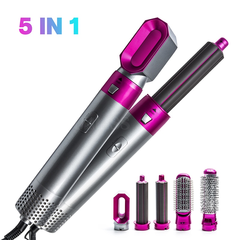 Hair Dryer 5 In1 Kit Electric Blow Air Styler Comb Curling Wand Detachable Brush Iron Hair Curler Straightener for Airwrap