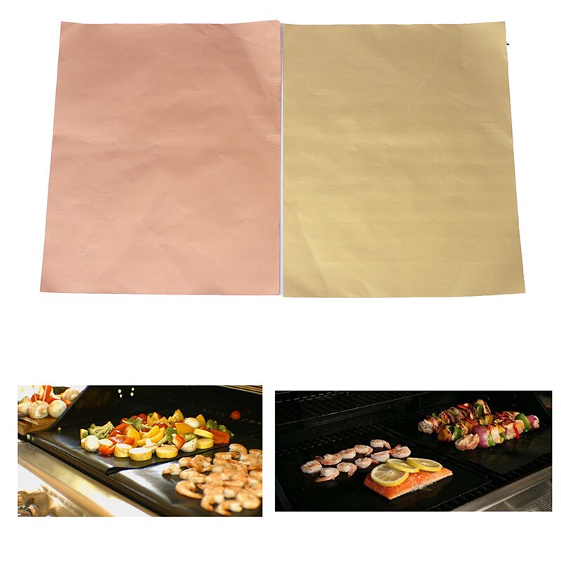 Non-stick Barbecue Mesh Mat Reusable Heat Resistance BBQ Baking Net Pad