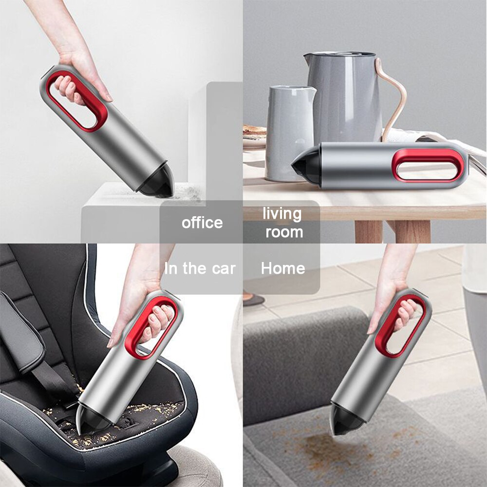 Wireless Car Vacuum Cleaner Cordless Handheld Auto Vacuum Home Car Dual Use Handheld Mini Vacuum Cleaner With Built-in Battrery