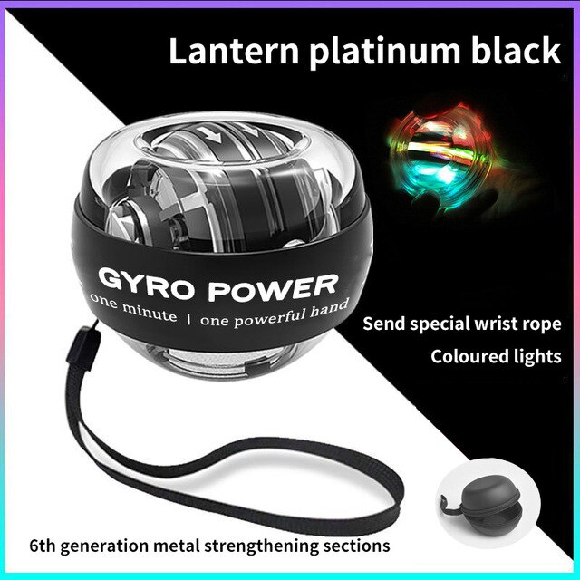 Bola de pulso led trainer gyroscope strengener gyro power ball braço exercitador powerball exercício máquina fitness pulso suprimentos: Rosa