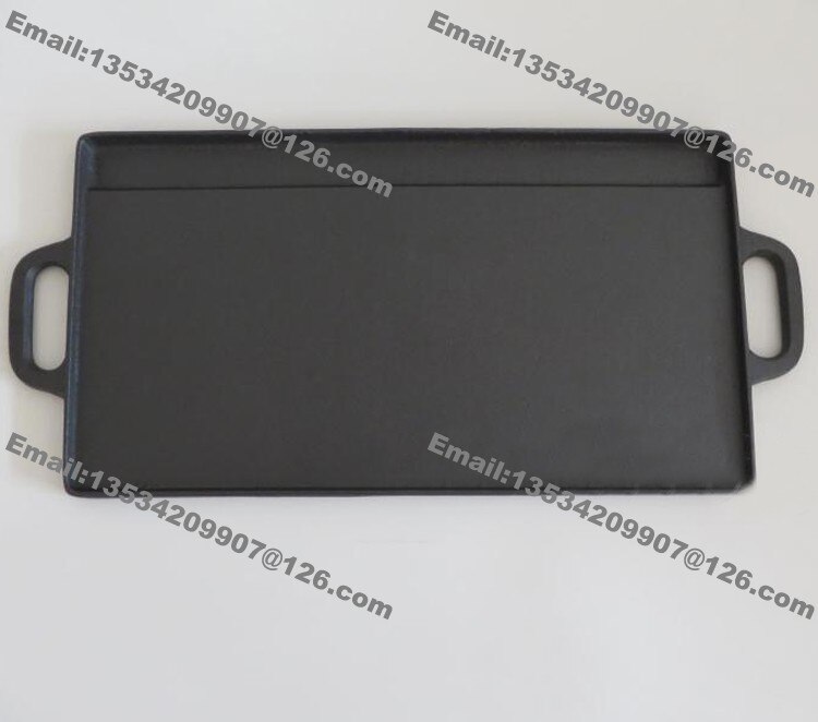43x23cm Heavy Duty Reversible Double Burner Cast Iron Grill Griddle Pan