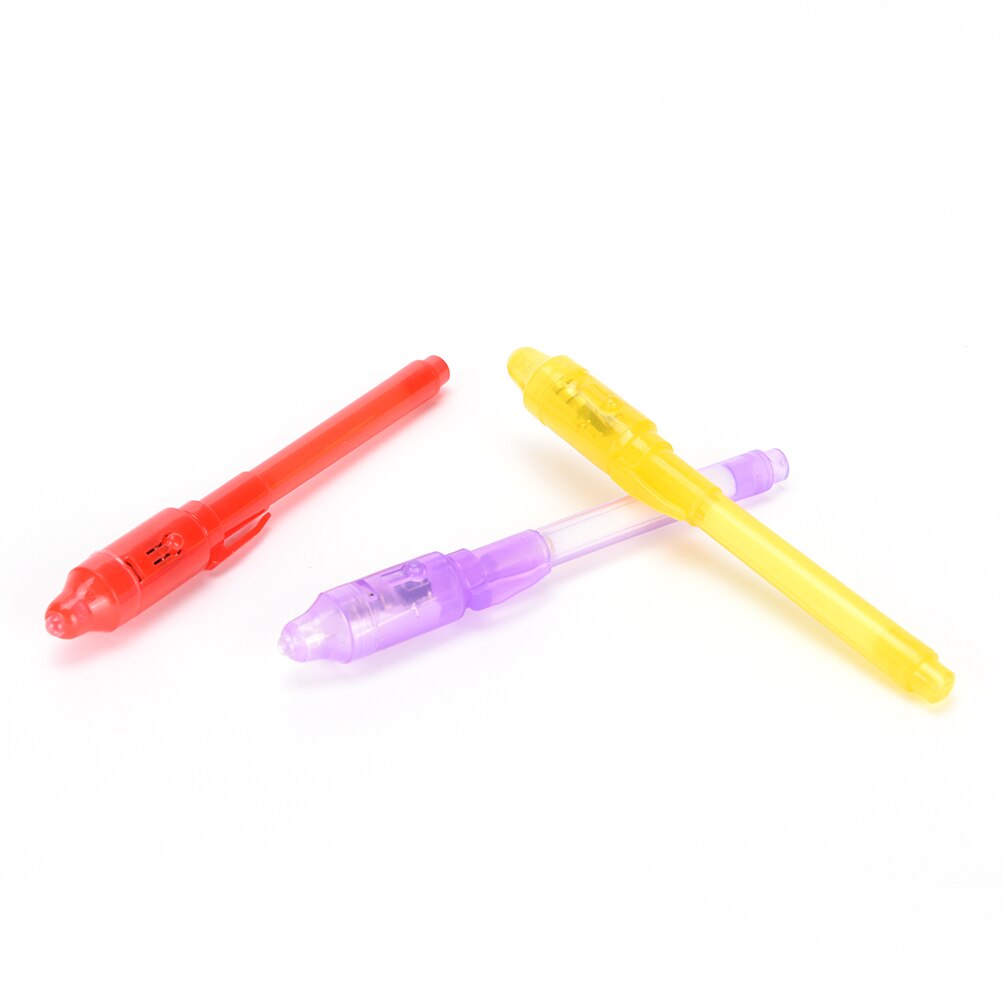 Grande tête furtif lumière stylo magique violet 2 en 1 UV lumière noire Combo papeterie école bureau dessin Invisible encre stylo