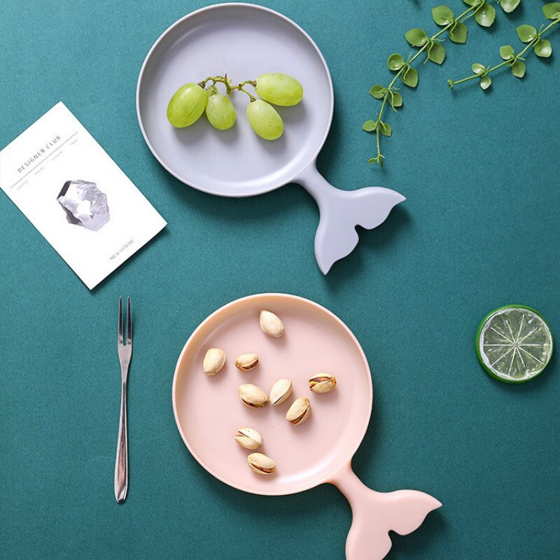 Assiette de fruits dessin animé petit poisson forme Snack assiette fruits secs bonbons Collection panier moderne Table basse boîte de rangement.