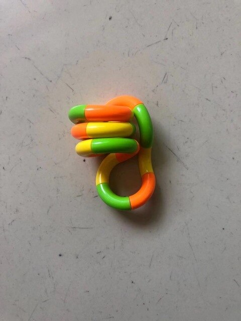 Twisted Ring Magic Fidget Magic Trick Rope DIY Winding Leisure Education Stress Relief for Kid Xmas Toy Random Send: Gray