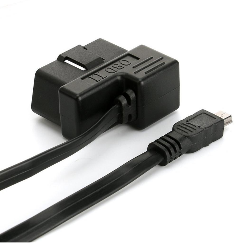 16-pin OBD II 2 Cable Diagnostic Extension Adaptor To Mini USB Cable 180cm