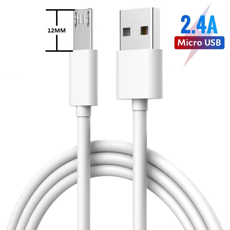 12mm Micro Usb Cable Long Plug Charging Cord Wire For NOA Hummer / Oukitel K7 Pro,K7,K7 Power,K10000 Mix,K10000 Pro