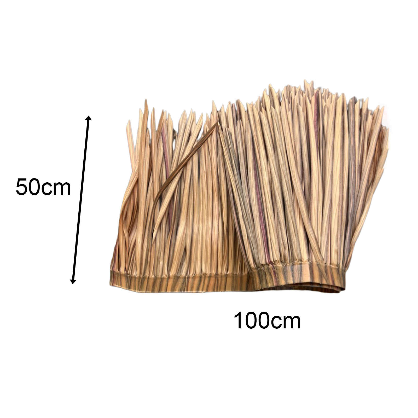 Gras Kunstriet Dakbedekking Voor Buitentuin Patio Paraplu Cover 1M X 50Cm Stro Dak Rieten Dak Simulatiepaneel Palm Riet
