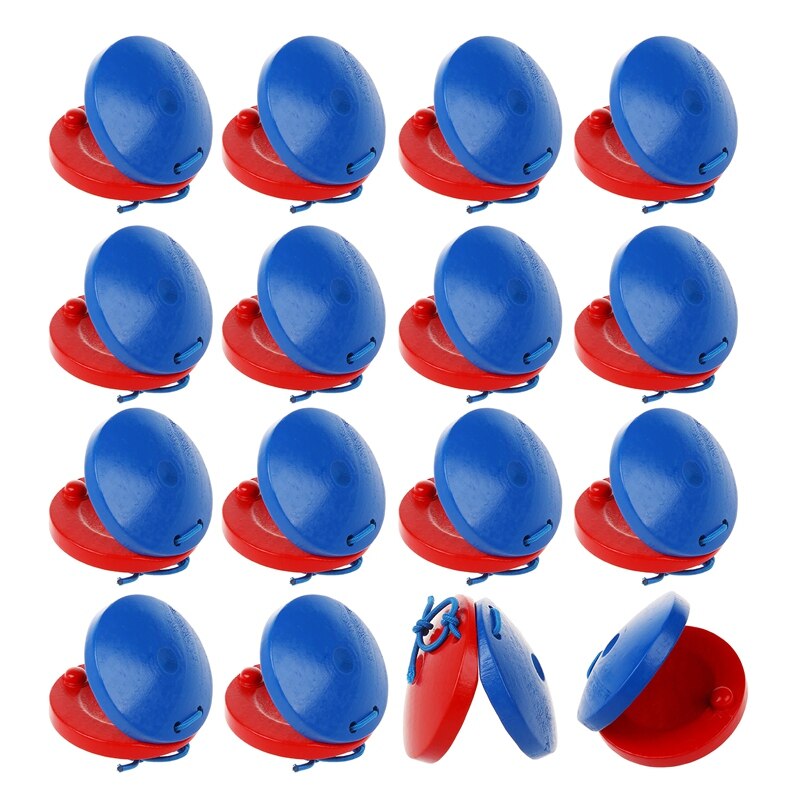 Castagnettes en bois pour enfants et adultes, Instrument de Percussion à doigt, Instrument de musique à rythme: Default Title