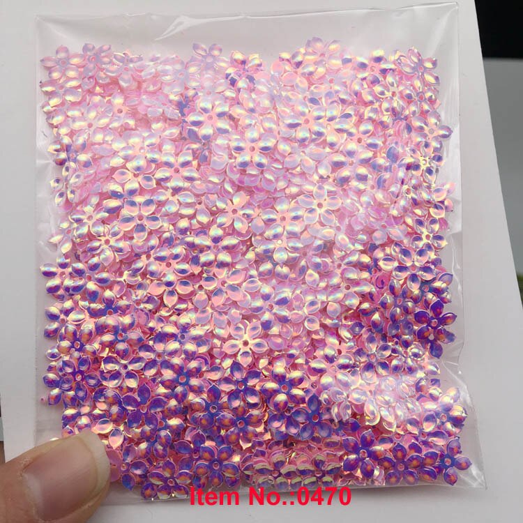 25g 9mm bloem Pailletten gouden Paillette Naaien Kledingstuk Accessoires, Kleding accessoires, DIY Pailletten scrapbooking shakes: 0470 pink