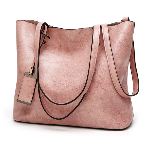 ACELURE couleur unie sacs à bandoulière pour femmes doux en cuir Pu fourre-tout décontractés pour femme all-match dames haute capacité sacs à main: Pink
