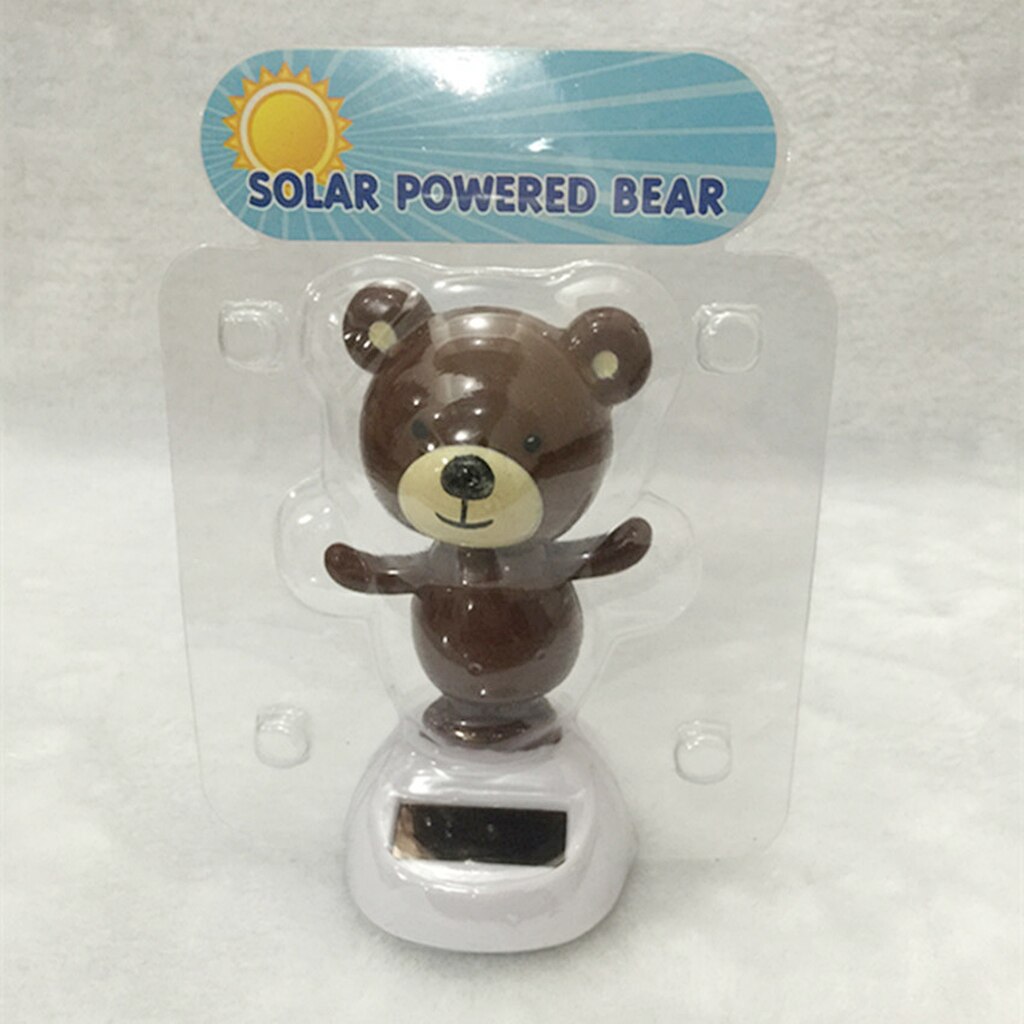 Op zonne-energie werkende dansende speelgoedauto op zonne-energie thuisdanser bobbelspeelgoed koffiebeer