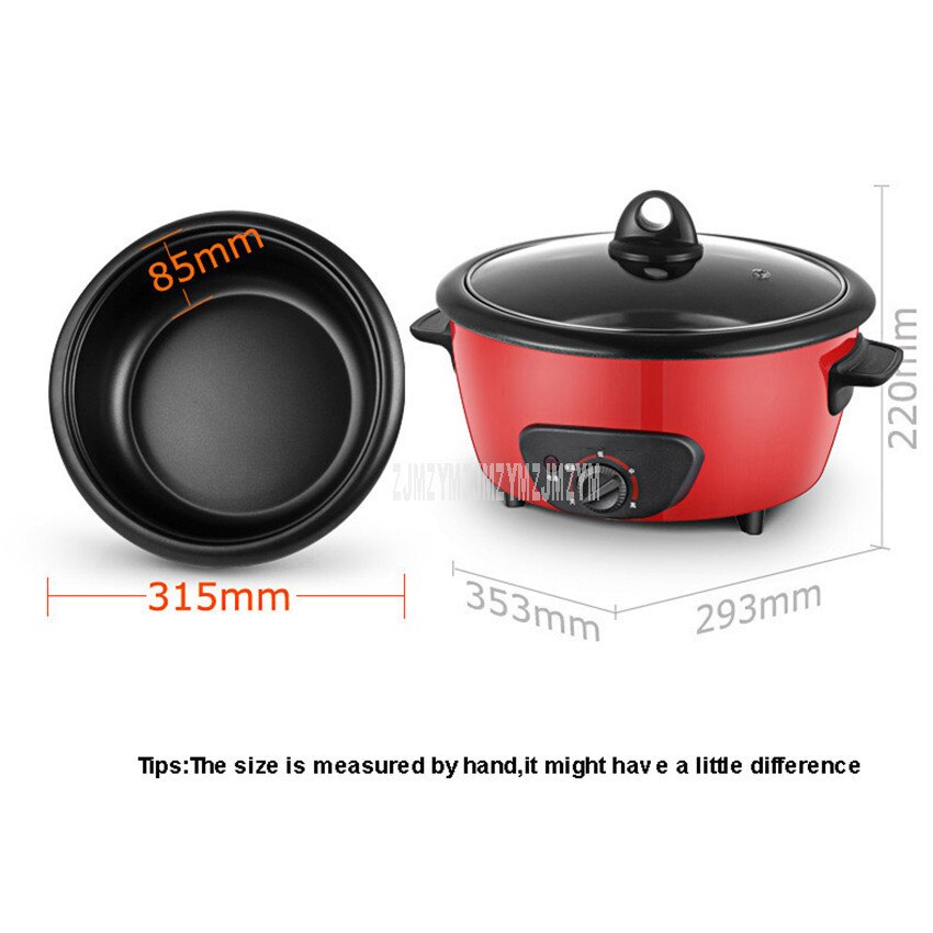 4L Electric Pot Multi Cooker Pot Separatable Non-stick Coating Electric Cooking Machine Stewing Hotpot Cooker 1450W RHG-40A1