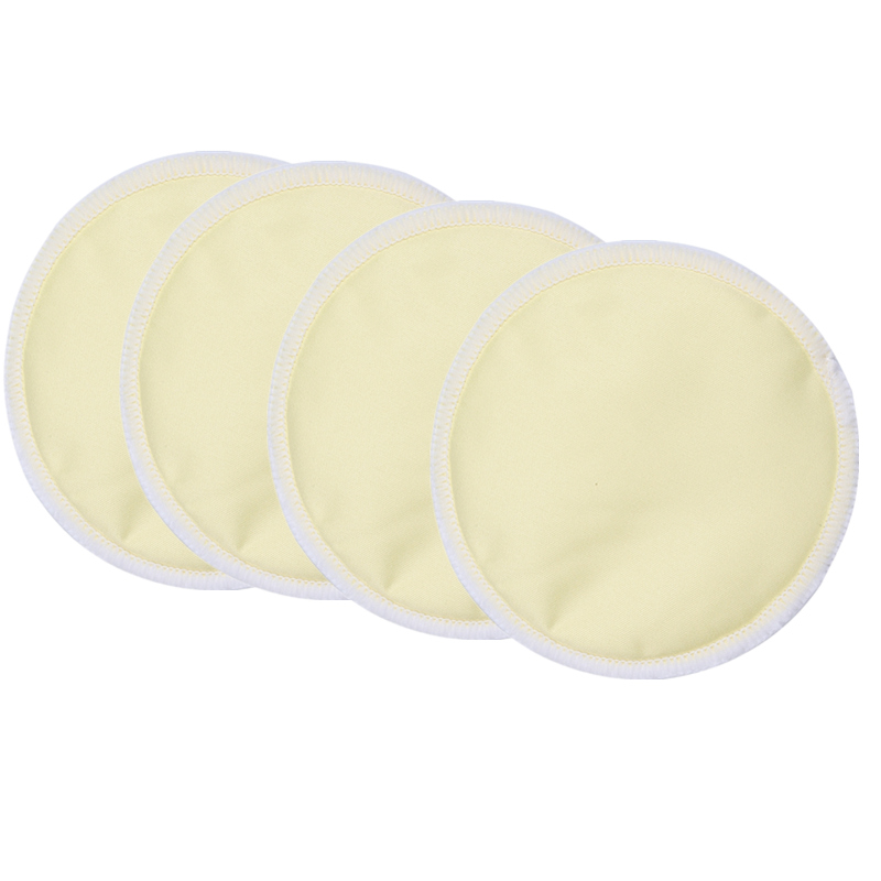 [Mumsbest] 4 Pcs Ecologische Herbruikbare Zoogcompressen Bamboo Zoogcompressen Bamboo Wasbare Voorgevormd Feeding Pads Voor Vrouwen Contoured: NP03-4