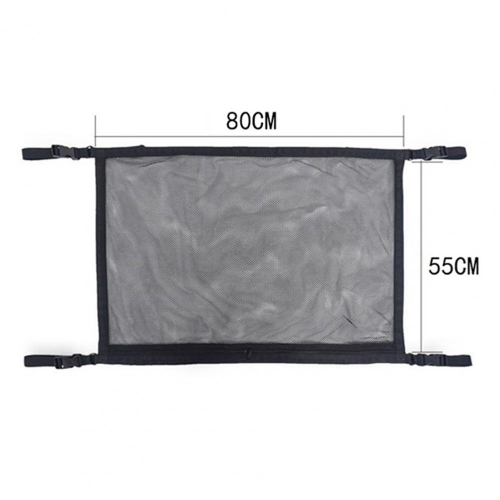 Net Bag Adjustable High Toughness Polyester Zipper Adjustable Drawstring Ceiling Net Pocket for Car