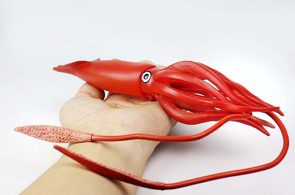 Large Squid Inkfish Model Ocean Animal Lifelike Figure Collector Decor Toy