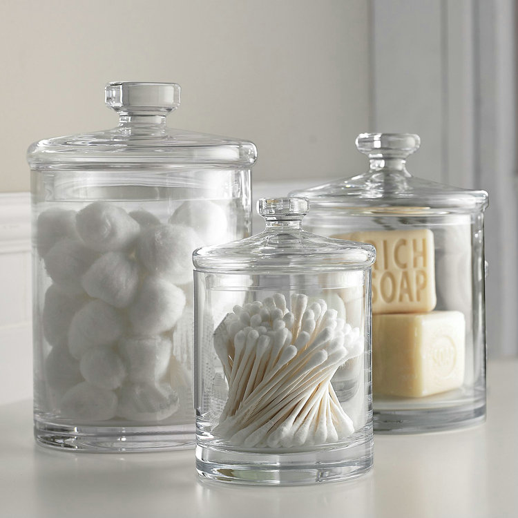 Handmade lead-free glass jar kitchen food bulk container set spice dried fruit storage tank salad bowl WF1104235