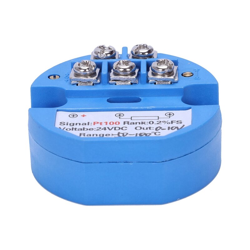 RTD PT100 Temperature Transmitter DC24V Minus 50 ~ 100 degree Output 0-10V