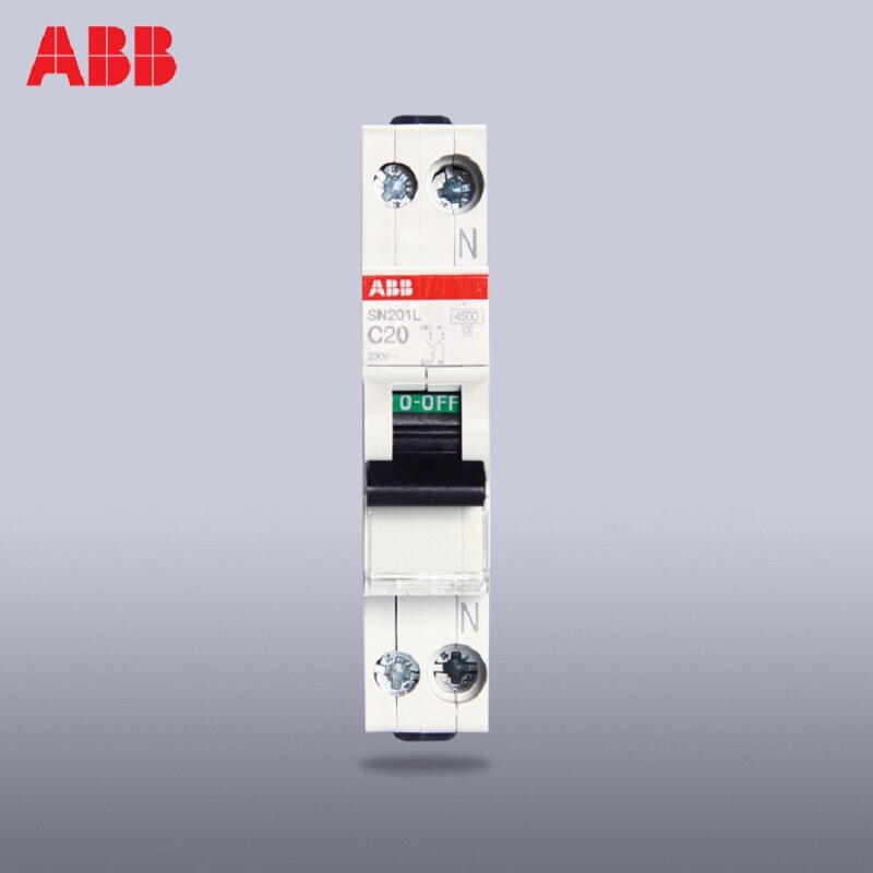 ABB Miniature Circuit Breaker SN201L 1P+N TYPE C 16A 20A 25A 32A 40A