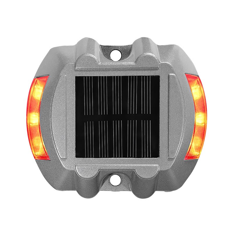 Luz LED resistente al agua para exteriores IP68, luz LED Solar para carretera, luz reflectante para tierra, luz de advertencia: Red Flashing