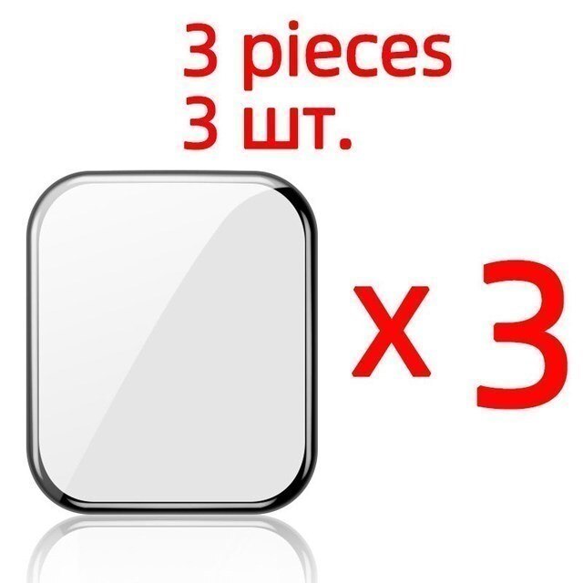 3 stk beskyttelsesglas til ur apple serie 7/6/ se skærmbeskyttere apple ure hydrogel film tilbehør smartwatch: 42mm( serier 1 2 3)