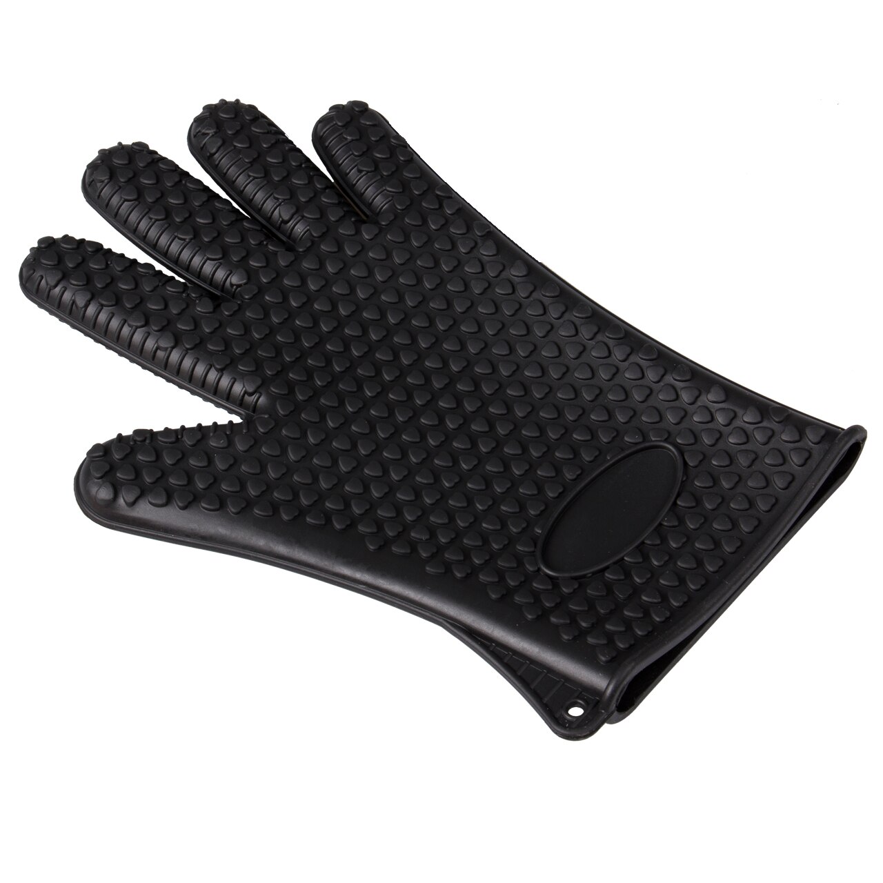 1 stks Keuken Oven Handschoen Hittebestendige Siliconen Houder Bakken BBQ Cook Mitts: Black
