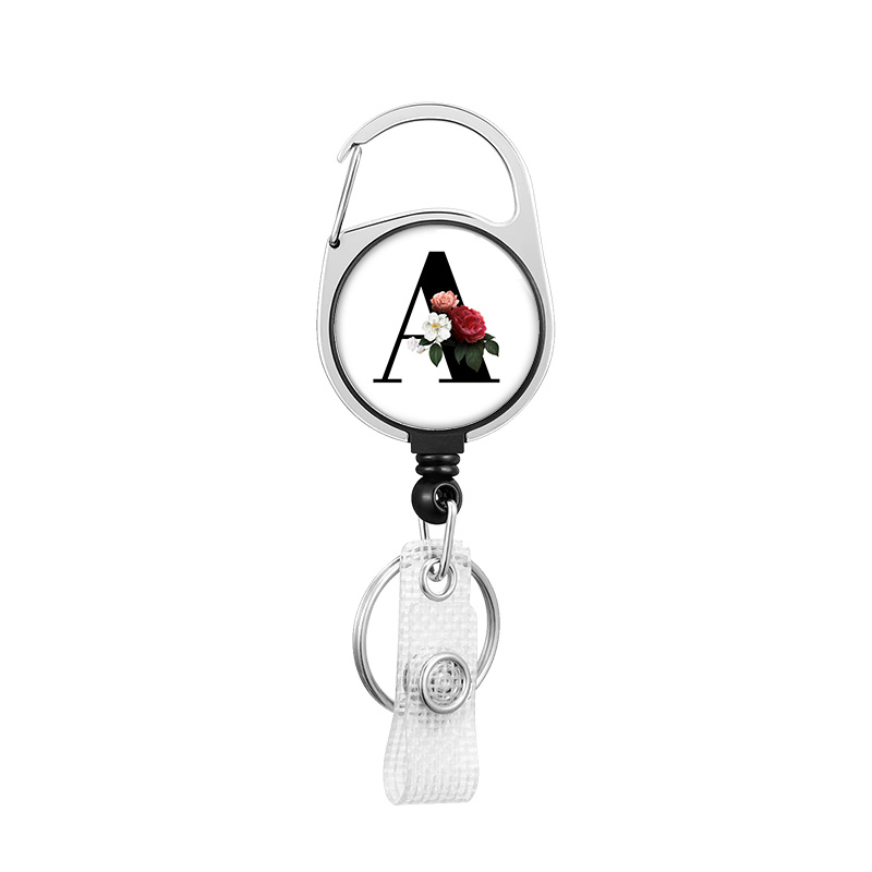 ID Badge Holders with Metal Clip and Keyring - Vertical Clear Plastic ID Card Holders - Retractable Pull Cord for Office
