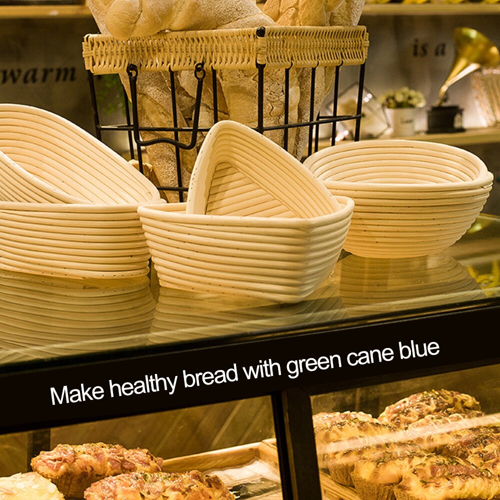 Rattan Bread Proofing Basket Natural Oval Rattan Wicker Dough Fermentation Sourdough Bread Basket Baking Tools