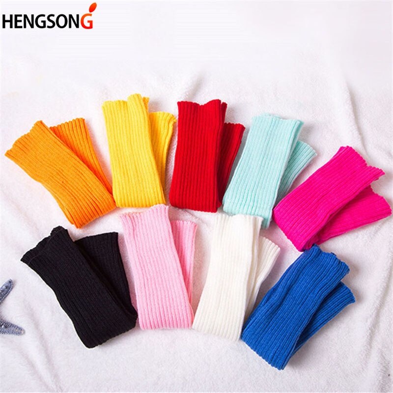 10 kleuren winter warme beenwarmers dames sportveiligheid beenwarmers lange gebreide kniebeschermer beenwarmer zachte pluche buissokken meisjes