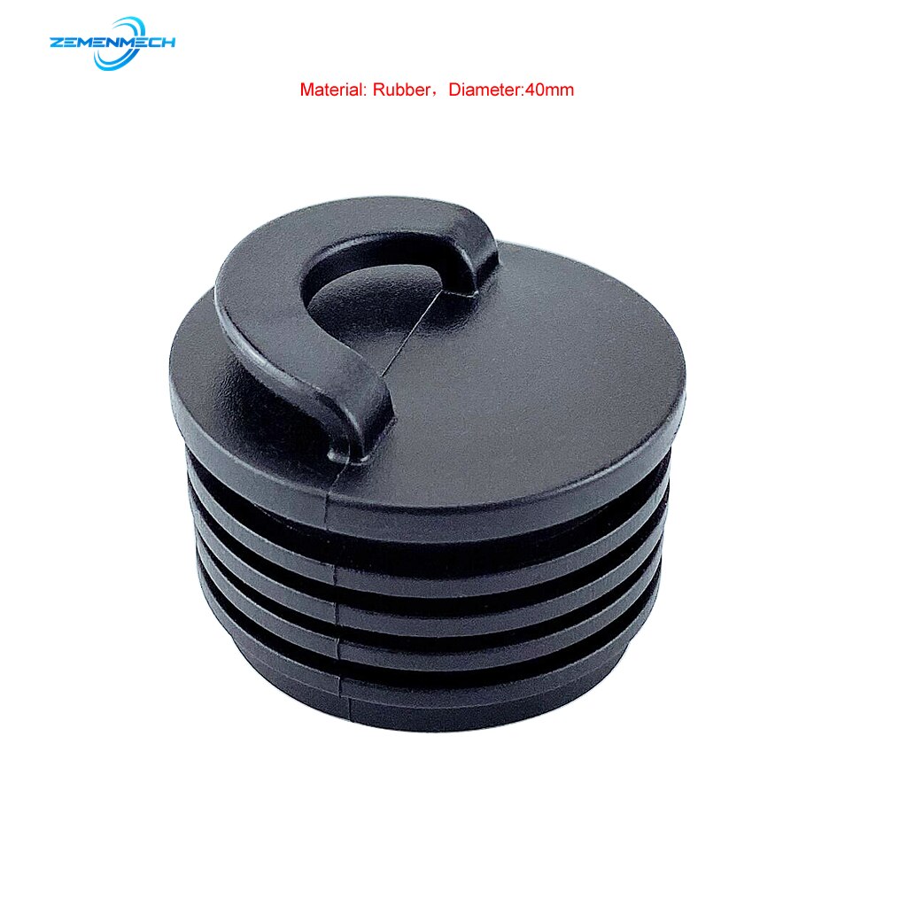 2 Stuks Universele 40Mm Zwart Rubber Drain Gaten Stekkers Scupper Stopper Bungs Drainage Kajak Marine Boot Raften Rubberboot Kano vlot