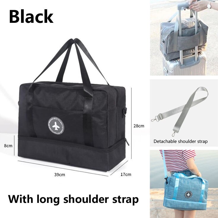 Wasserdichte frauen Reisetasche mädchens Nette Messenger Handtasche Kleidung Lagerung Organizer Schulter Zubehör Liefert Produkt Getriebe: Black Style one