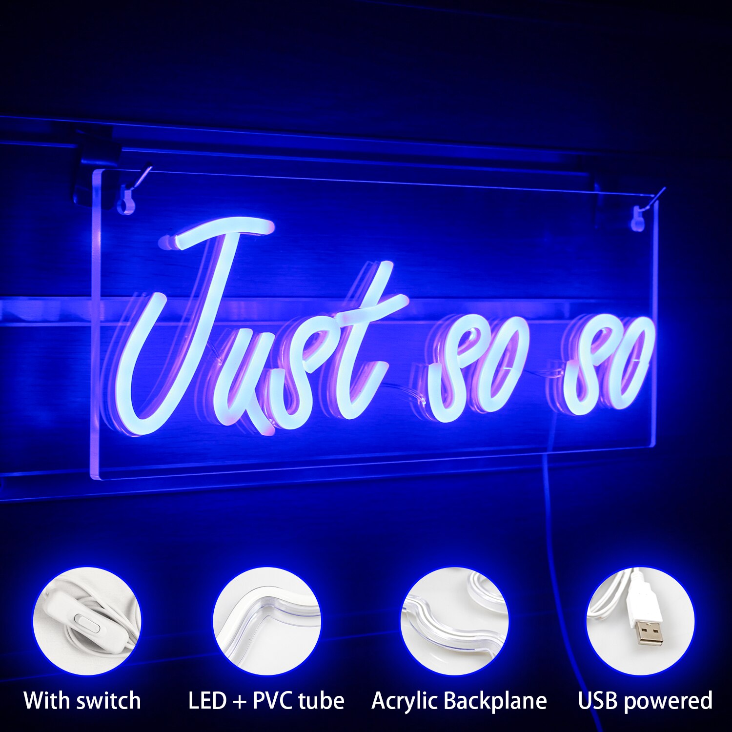 ineonlife LED Neon Sign Funny Personality Text Street Wall Art USB Switch Shop Party Club Bar Room Advertising Decoration
