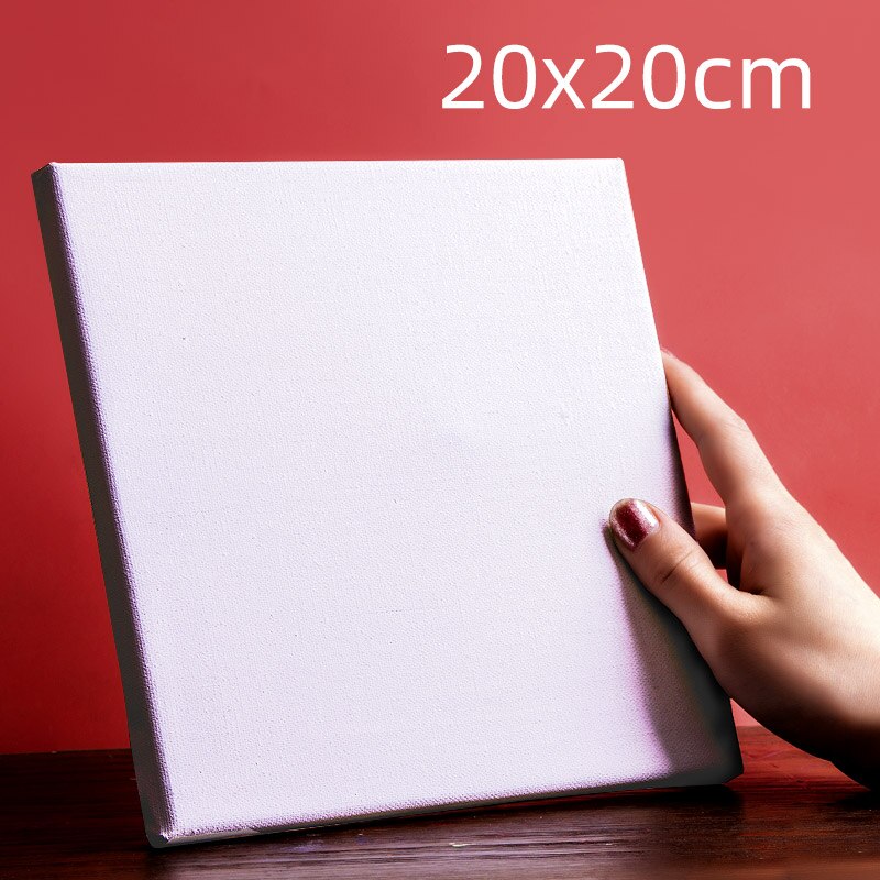 Practice Linen White Oil Painting Frame Tool 30x30 Material Wood Strip Acrylic Art Students Art Class: 20x20