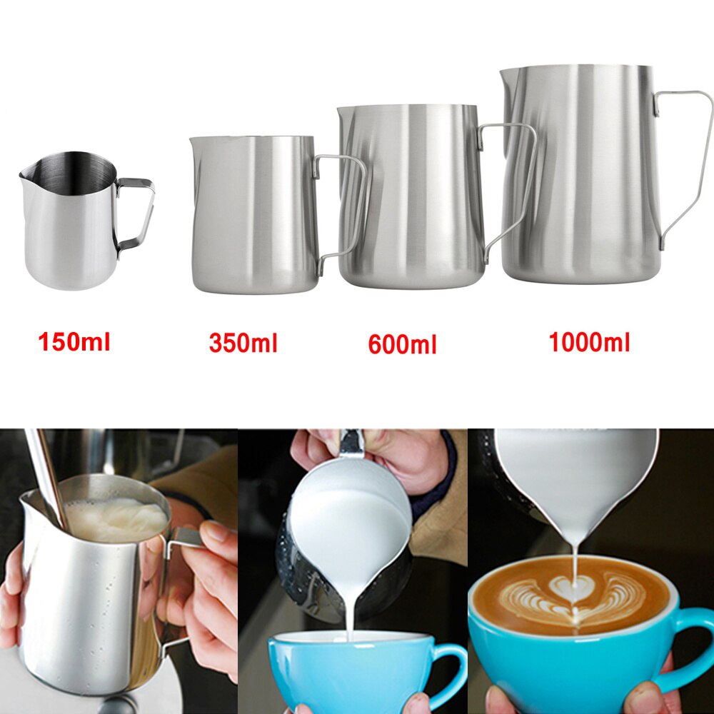 150Ml Rvs Melk Opschuimen Jug Latte Schenker Cappuccino Jug (Zilver)