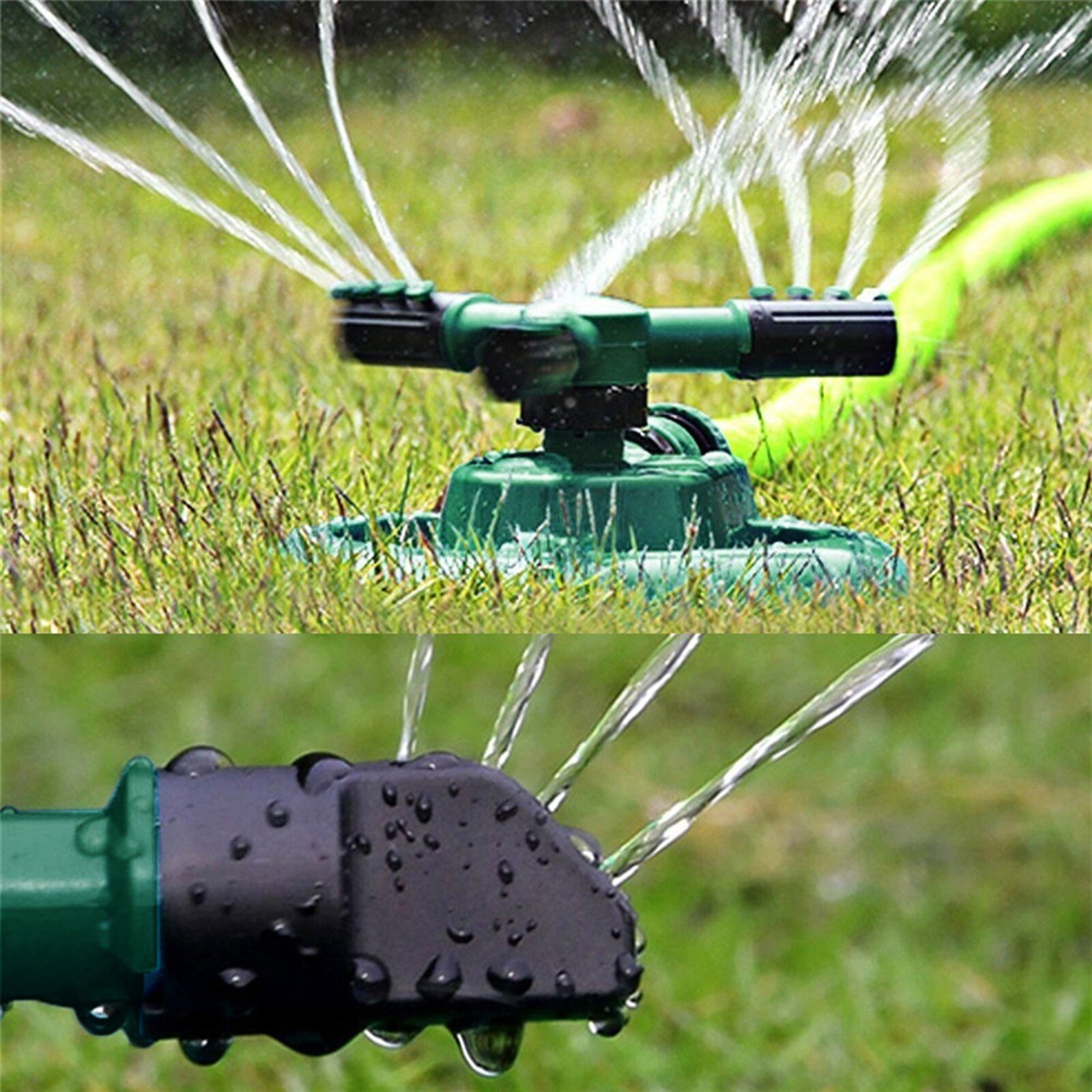 1Pcs 360 Graden Cirkel Roterende Water Sprinkler Automatische Watering Tuin Gras Gazon Sprinklers 3 Arm Gras Watering Nozzles # y2