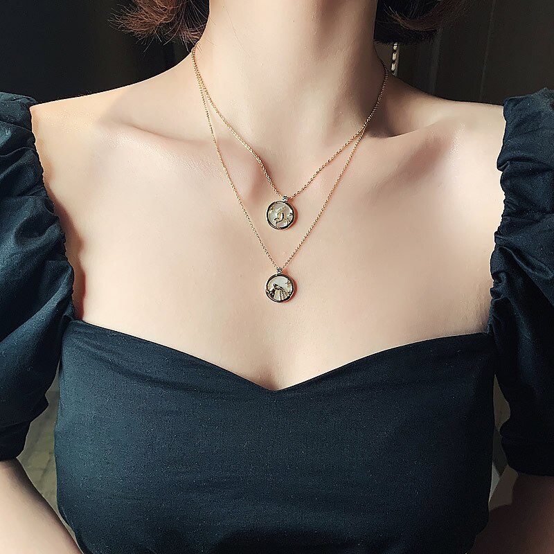 Fashionable Popular 12 Constellations Necklace Women Simple Versatile Pisces Temperament Neck Ornament