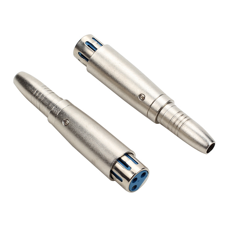 Audio Jack 3 Pin XLR Adapter Connector to 3.5 mm Male Female 6.35 mm To XLR Plug Audio Converter Microphone Adaptors: Yellow