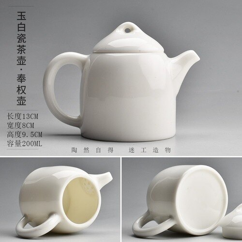 Europese Stijl Pure Witte Keramische Kleine Ketel Woonkamer Salontafel Desktop Art Decoratie Ketel Met Deksel Woondecoratie: C