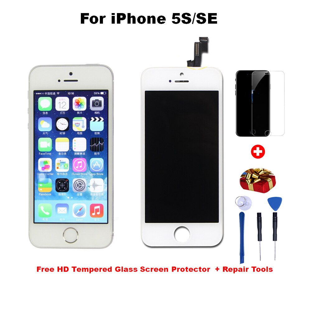 AAAA + + + Dello Schermo Per il iPhone 6 6S 7 8 Più Display LCD Con Touch Digitizer Assembly Per il iPhone 5 5S 5SE