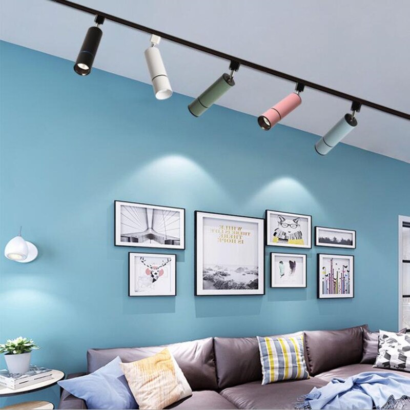 COB LED Spoor Licht Lamp 7W 12W AC85-265V Spoor Verlichtingsarmaturen Spots Plafond Lightsfor Winkel Mall Tentoonstelling gratis shipp