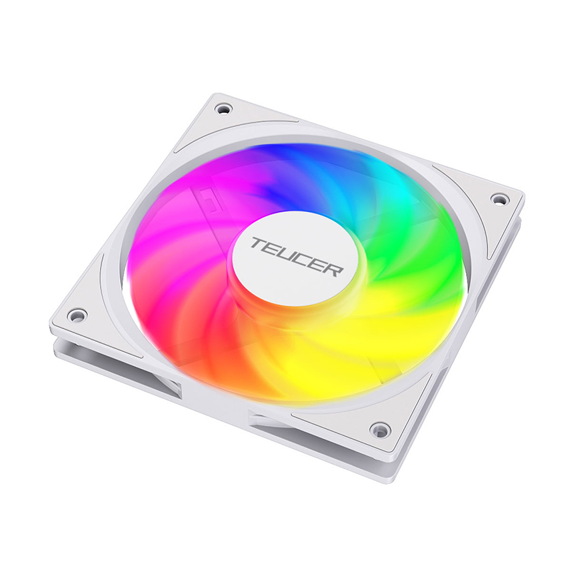 TEUCER UT-12015 ARGB Fan 120mm Thin Computer Fan FDB Bearing ARGB Lighting Effect Silent Cooling Suitable for Chassis CPU Fan