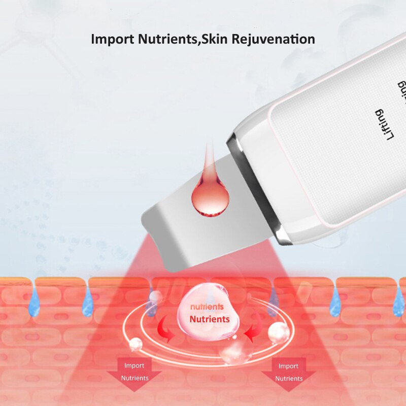 Beauty Ultrasonic Skin Scrubbe Face Cleaning Facial Cleaner Skin Peeling Blackhead Removal Pore Cleaner Face Scrubber