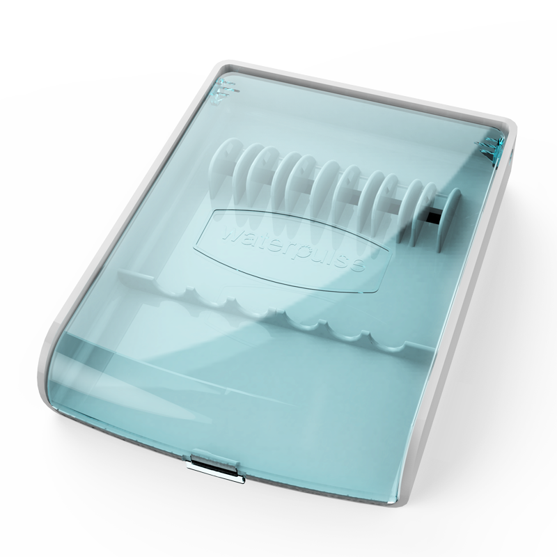 Dyse-opbevaringsboks til oral vanding rejsehygiejniske tænder vandflosser jetbeholder dysetaske arrangør tilbehør: Grøn firkant