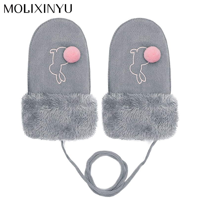 MOLIXINYU-gants chauds d'hiver pour bébés, en coton, pour garçons et filles, pour avoir le doigt complet, à la
