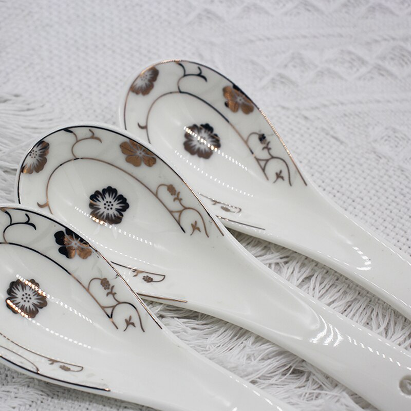 Keramische Aziatische Soeplepel 5.3 "(Ongeveer 13.5 Cm) Chinese Japanse Stijl Voor Ramen Dumplings