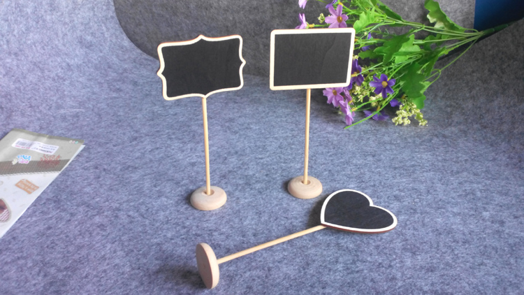 3PC Mini craie en bois tableau noir mariage cuisine Restaurant signes tableau écriture avis Message peinture bois conseil