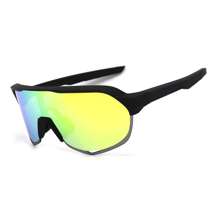 100 S2 Sagan Radfahren Brillen Radfahren Sonnenbrille Bicicleta Gafas Ciclismo Radfahren Gläser Radfahren Sonnenbrille 3 objektiv Polarisierten: Blackframe yellowlen